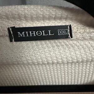 MIHOLL cream Knit top with detailed sleeves